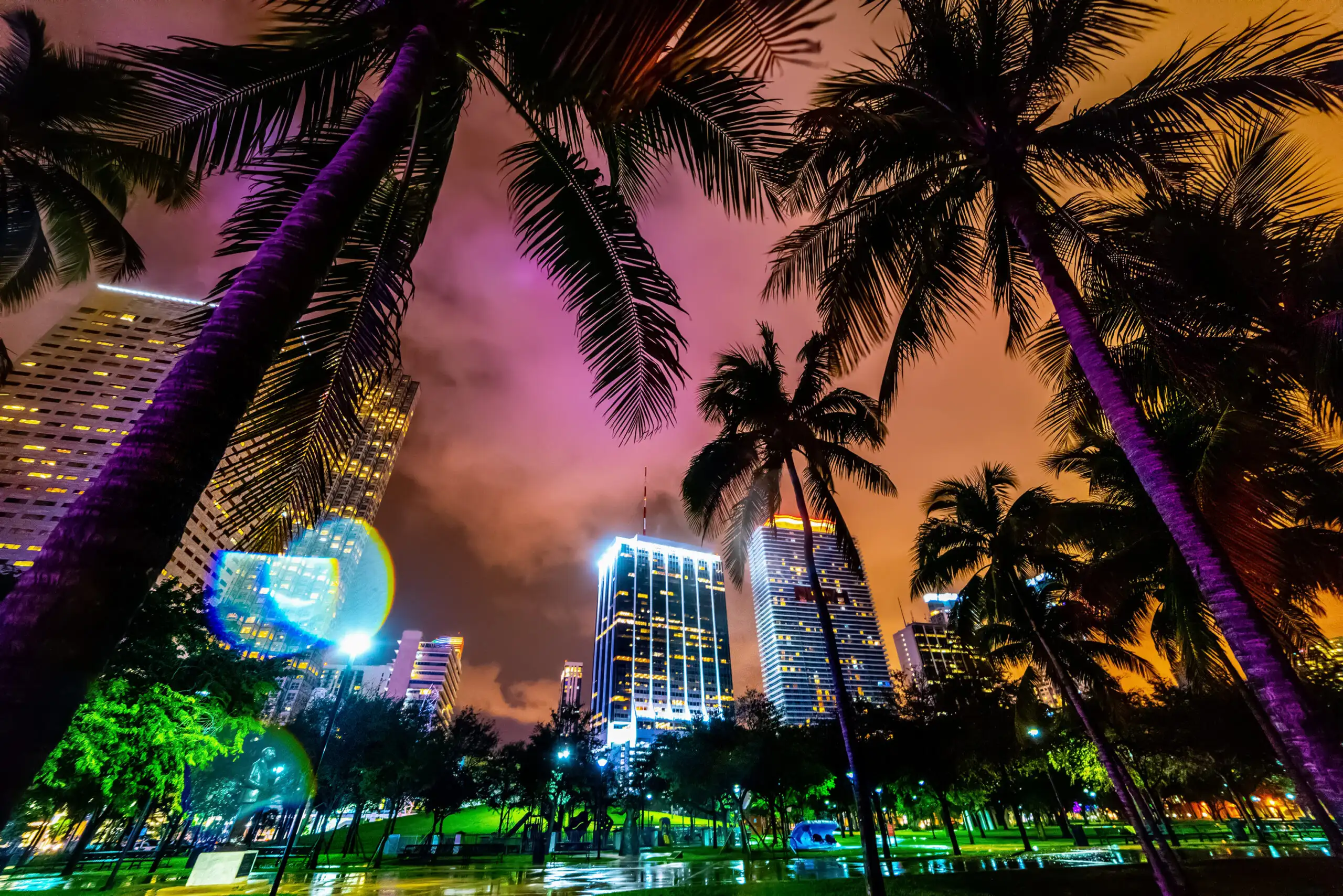The Miami waterfront skyline